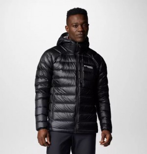 Black Columbia Arctic Crest™ Down Hooded Men Jackets | KOYJRF-273