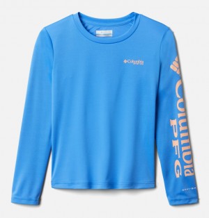 Columbia PFG Tidal Kids' T-Shirts | QWXTES-347