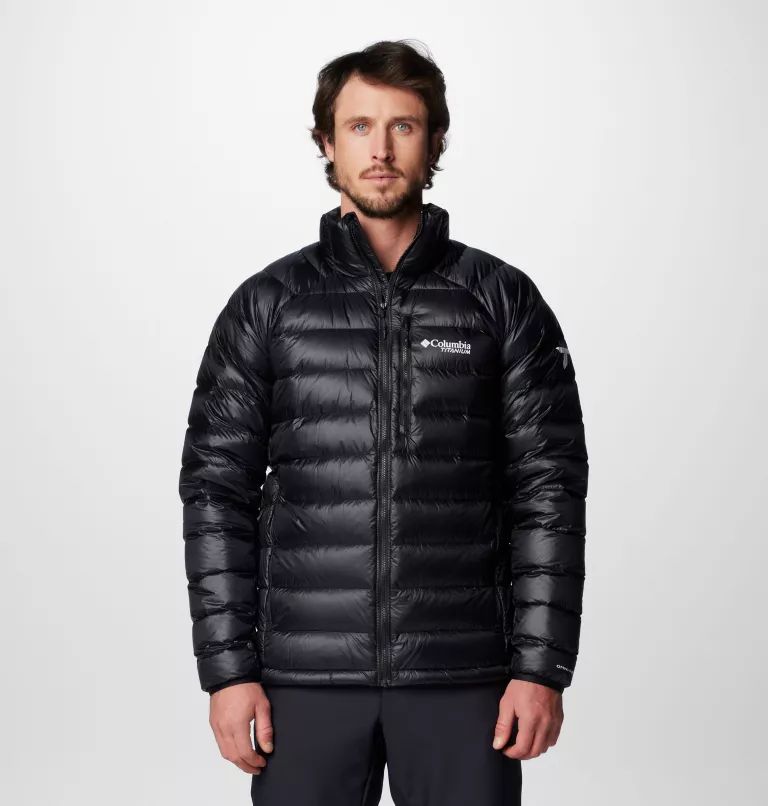 Black Columbia Arctic Crest™ Men Down Jackets | SXATQO-134