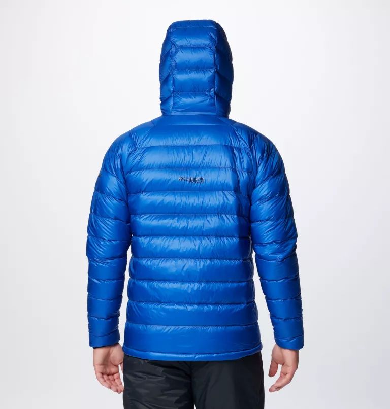 Blue Columbia Arctic Crest™ Down Hooded Men Jackets | RWJUVO-289