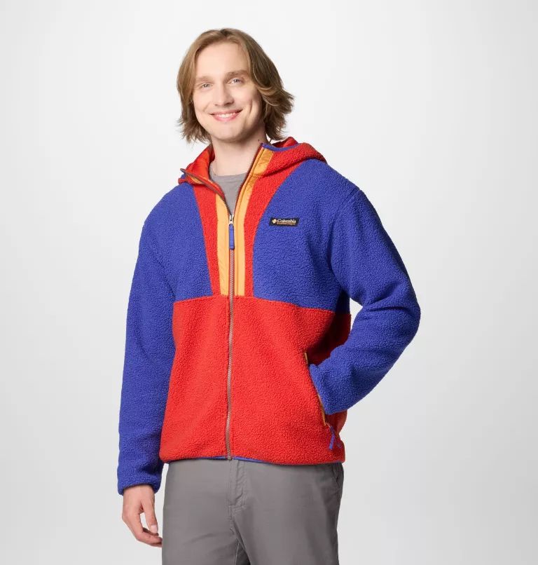 Blue / Red Columbia Backbowl™ II Remastered Full Zip Fleece Men Hooded Jackets | BFNEOP-259