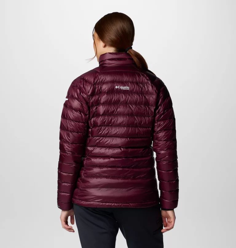 Burgundy Columbia Arctic Crest™ Women Down Jackets | WMUEFY-693