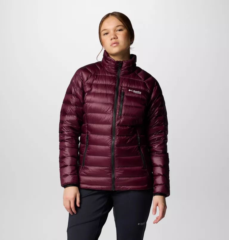 Burgundy Columbia Arctic Crest™ Women Down Jackets | WMUEFY-693