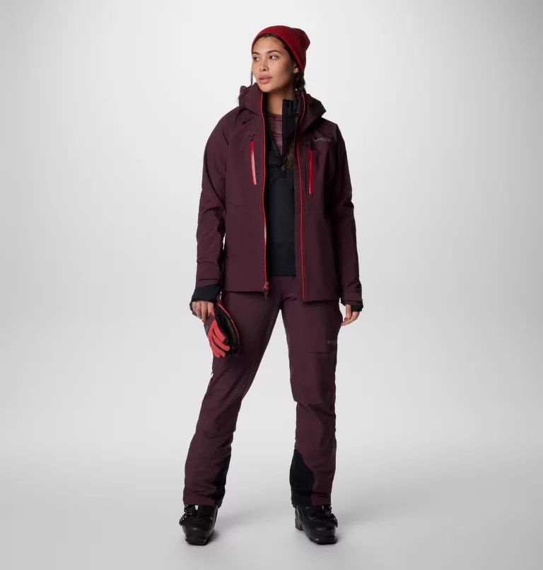 Burgundy Columbia Platinum Peak™ II 3L Shell Women Ski Jackets | OWBKJN-057