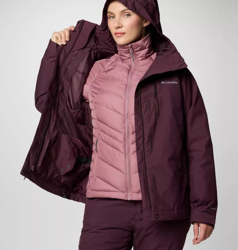 Burgundy Columbia Whirlibird™ V Interchang Women Down Jackets | ACOFNH-794