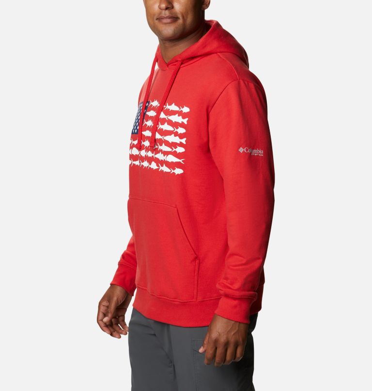 Columbia PFG Fish Flag Men Hoodies | BMJVUT-905