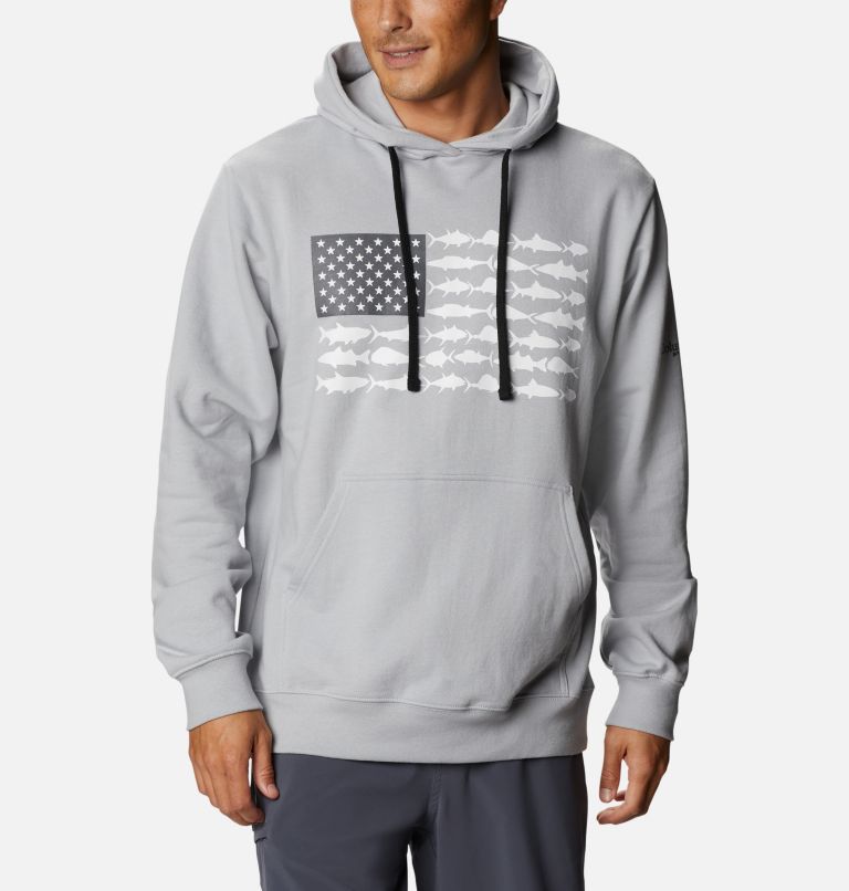 Columbia PFG Fish Flag Men Hoodies | GDOKVP-837